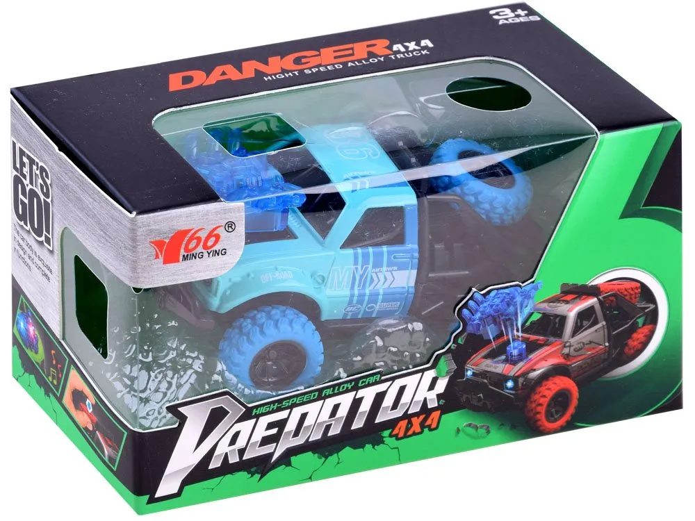metalni autić predator 4x4 plavi - slika 9