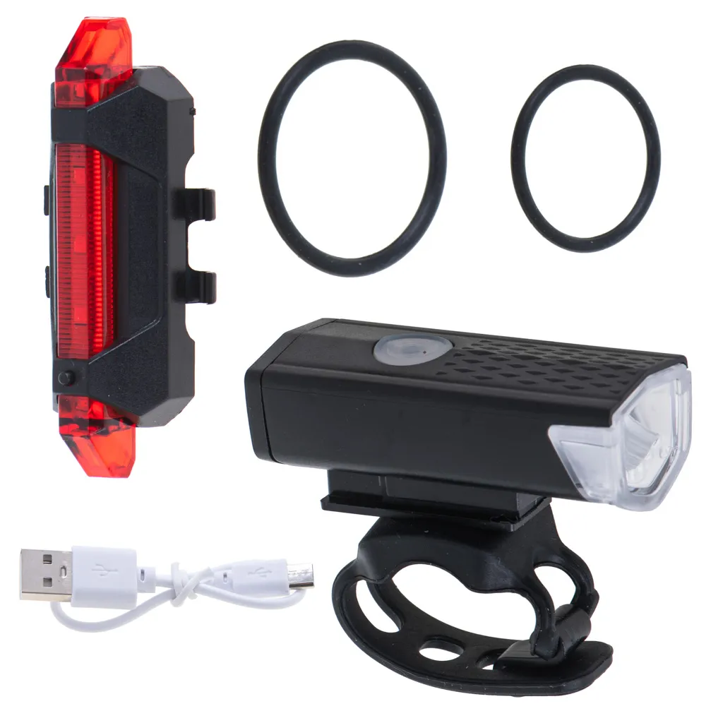 led lampa za bicikl stražnja-prednja set usb - slika 3