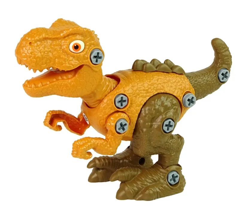 dinosaur tyrannosaurus rex na rastavljanje s jajetom i dodacima narančasti - slika 3