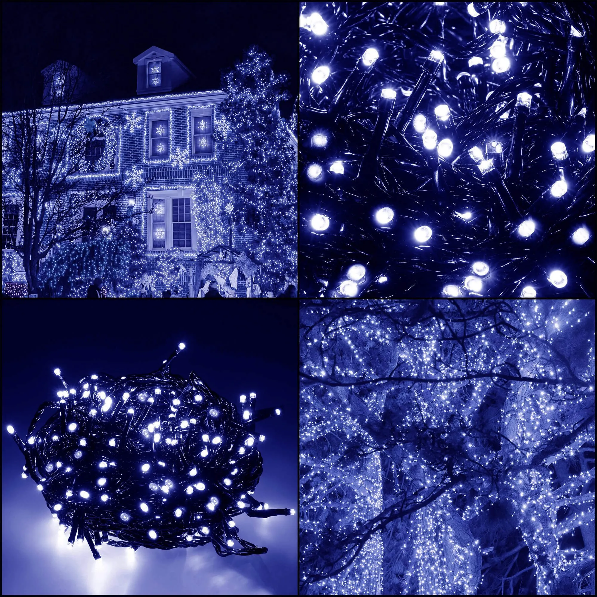 božićne led lampice 500 kom, plava - slika 7