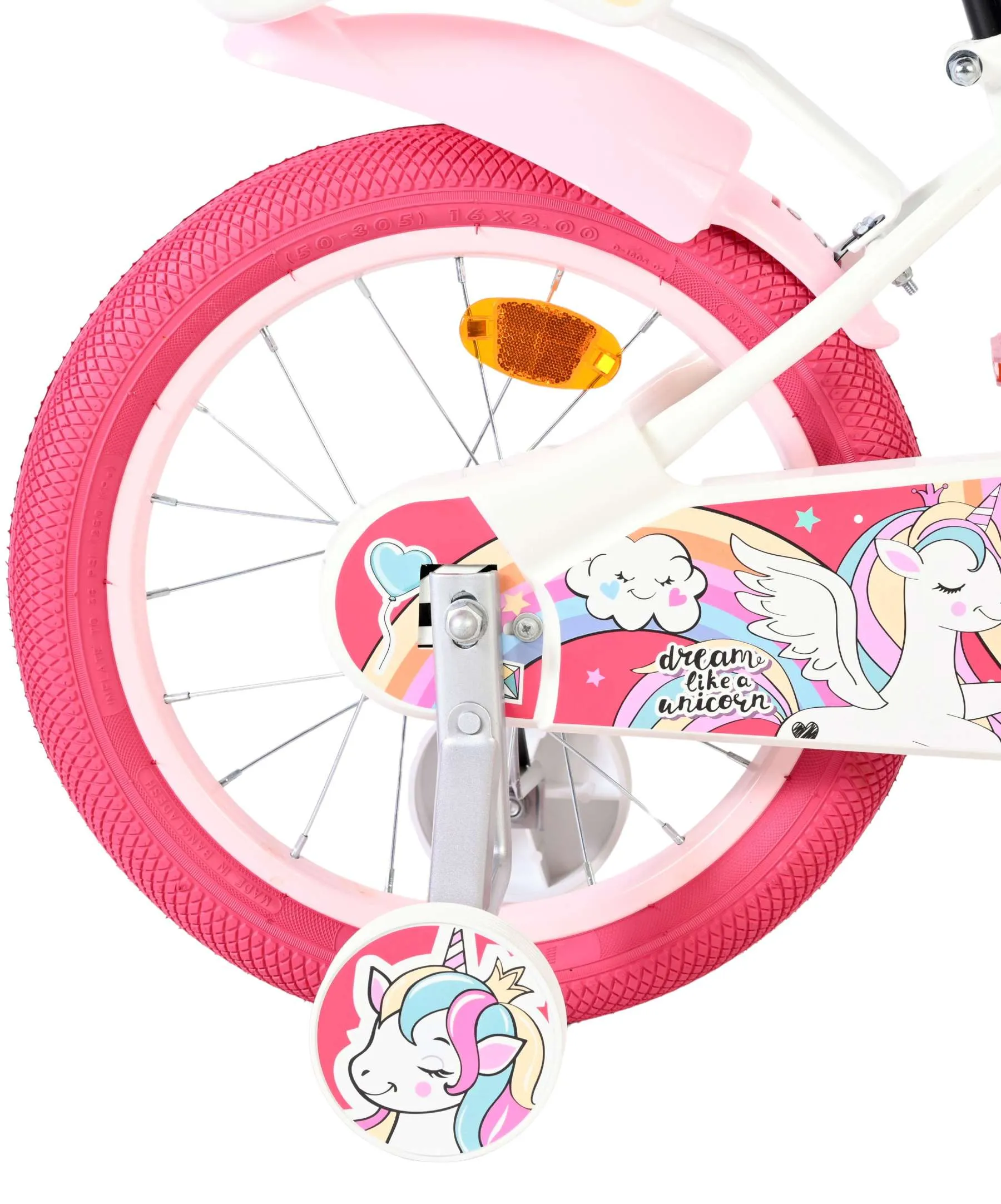 volare dječji bicikl unicorn 16″ bijele boje - slika 3