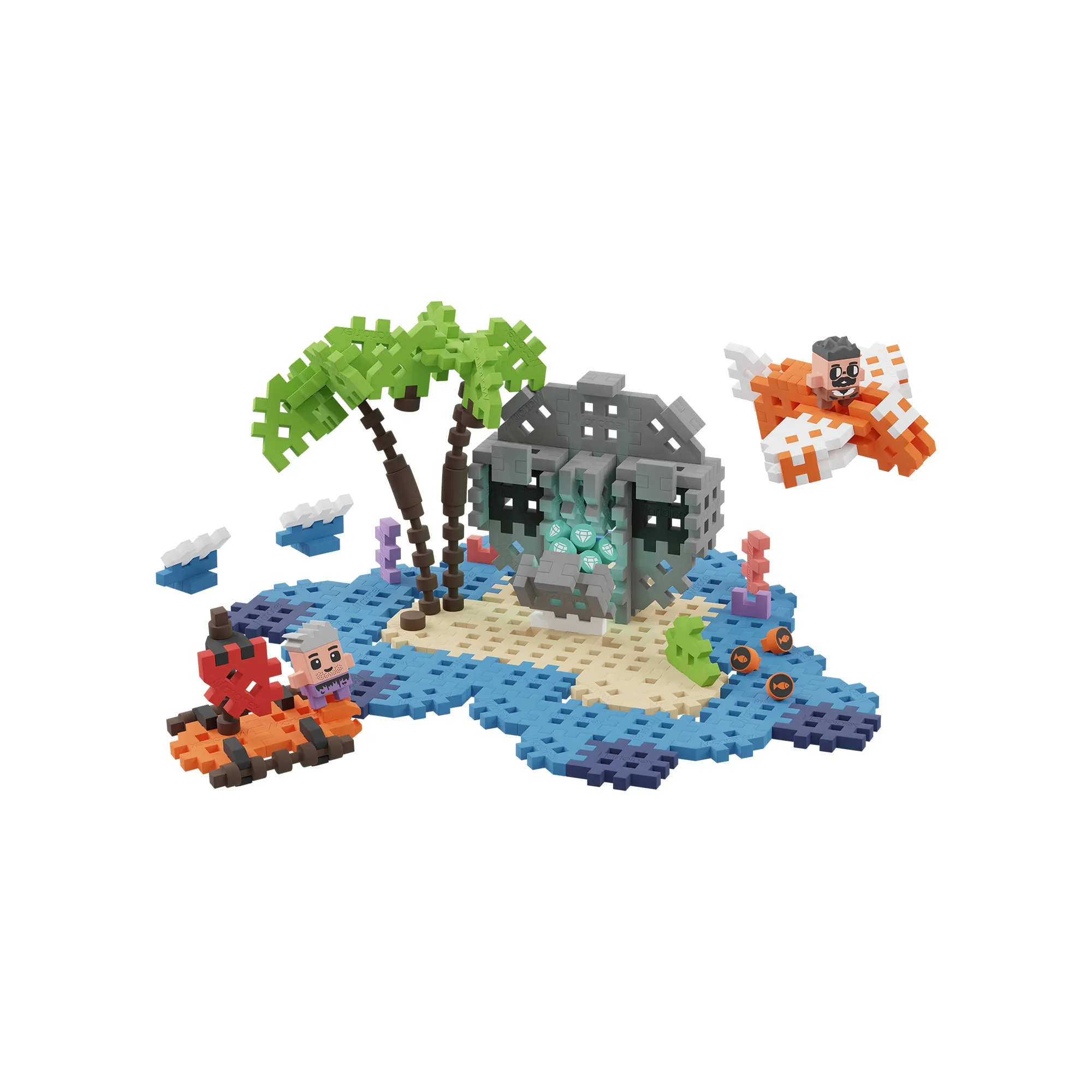 marioinex set waffle kockica otok s blagom 148kom. - slika 7