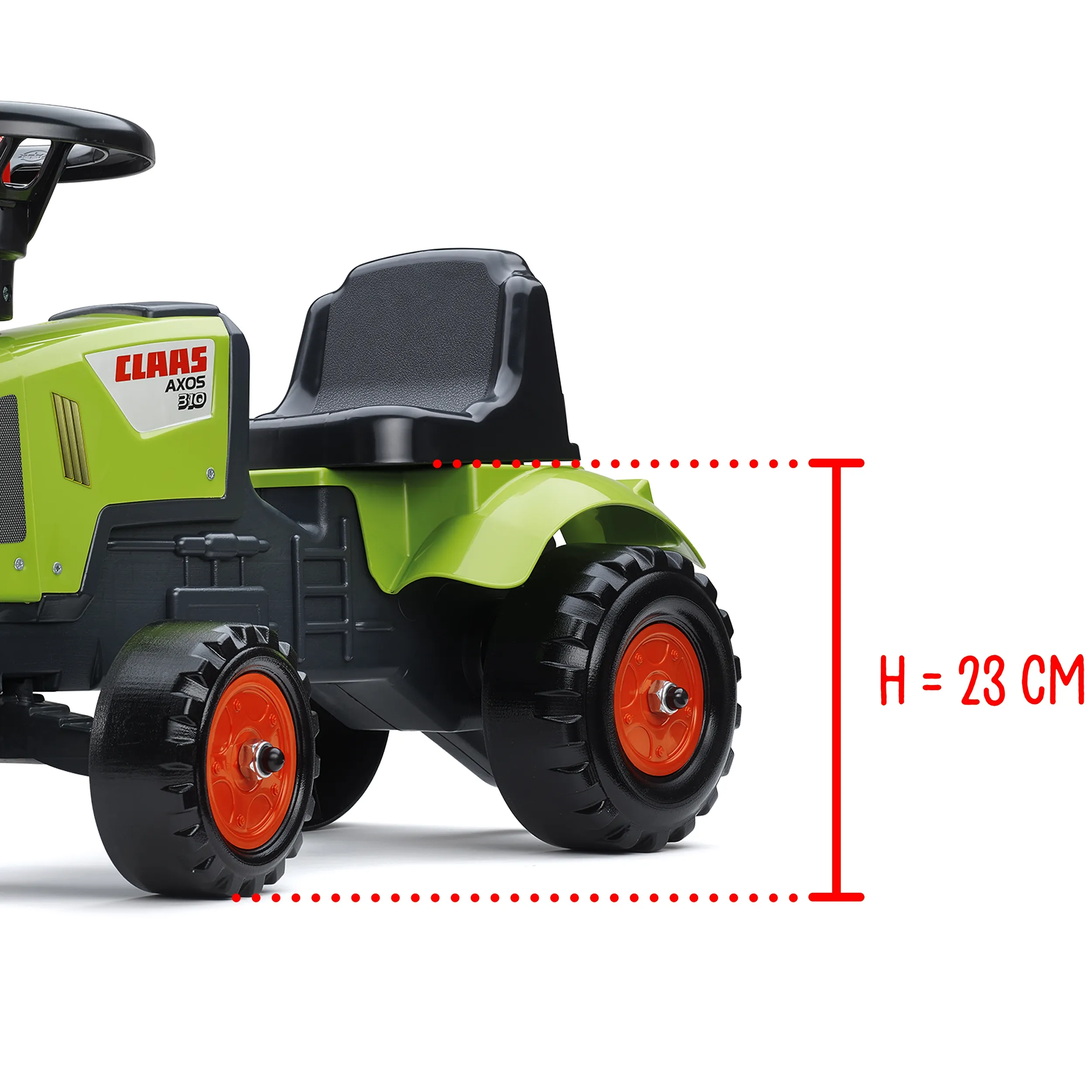 falk traktor na pedale s prikolicom class axos - zeleni 12mj+ - slika 6