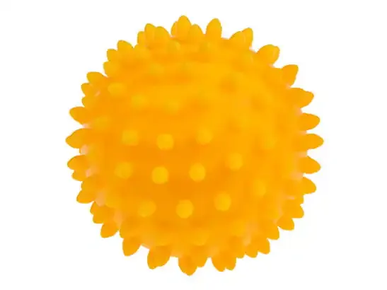 tullo šiljasta masažna loptica 9cm žuta - slika 2