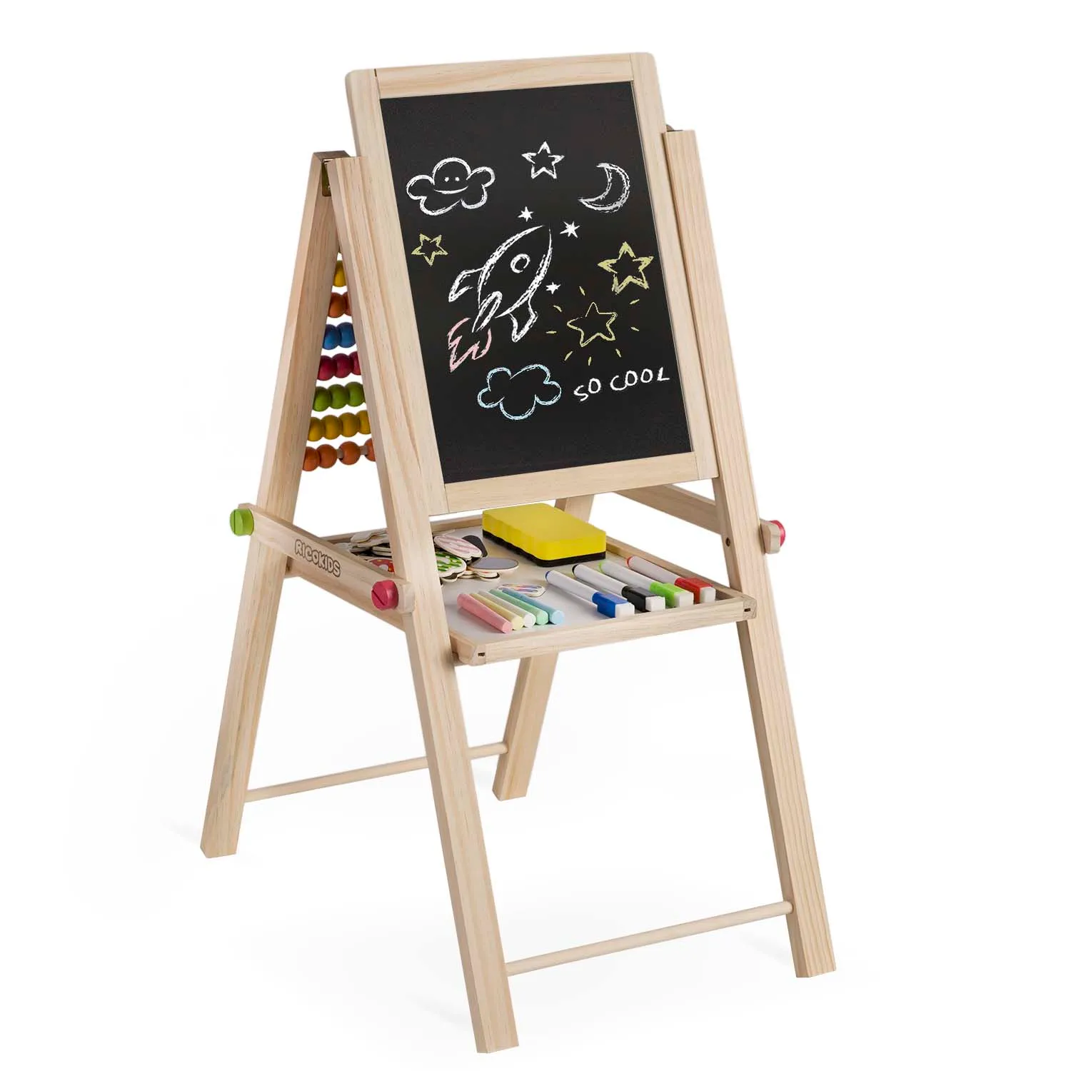 ricokids sklopiva magnetska ploča za kredu 62 x 28 x 44 cm - slika 3