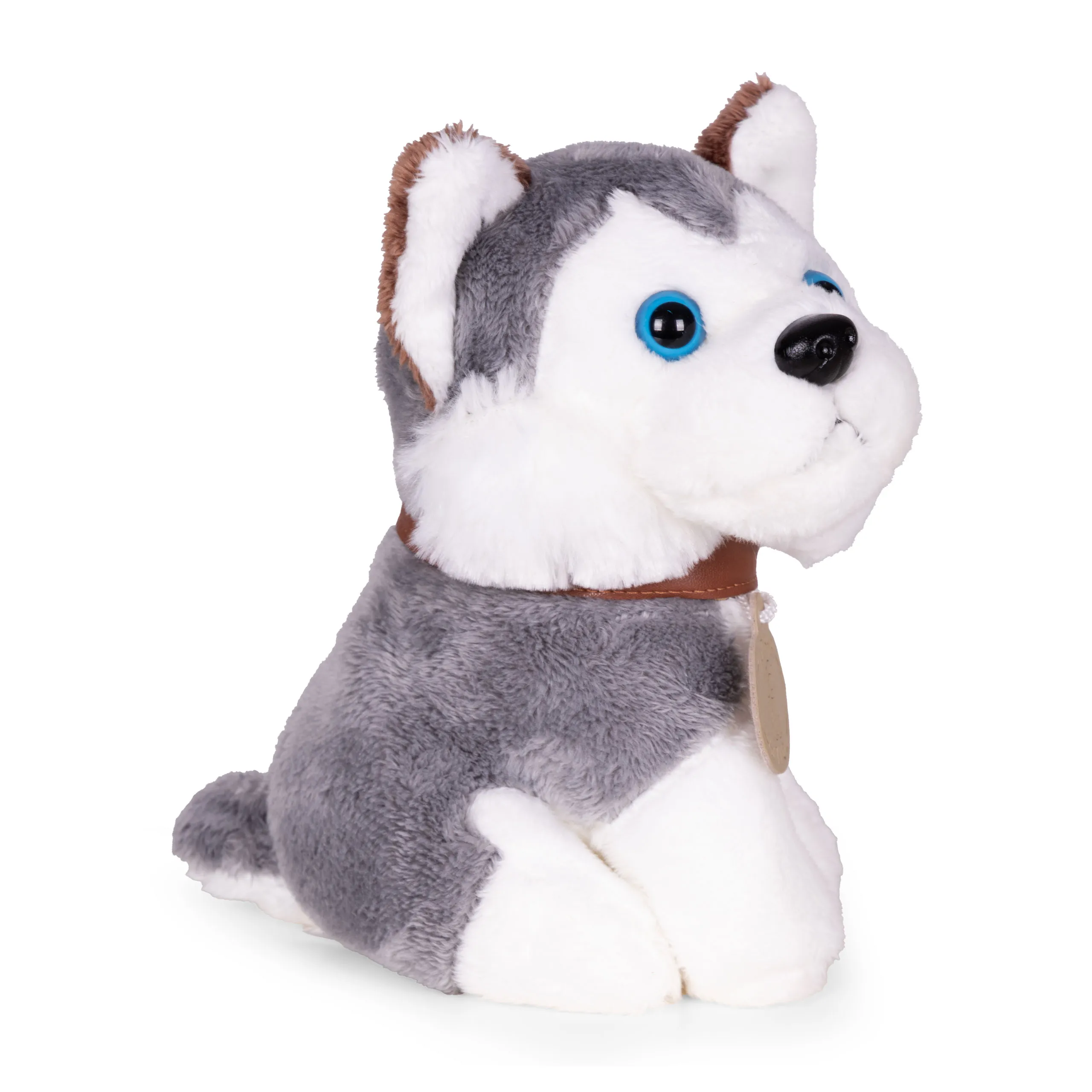 plišani pas husky u torbi – igračka za djecu + četka za njegu - slika 7