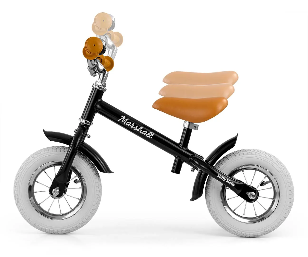 milly mally dječji bicikl bez pedala marshall air crni - slika 3
