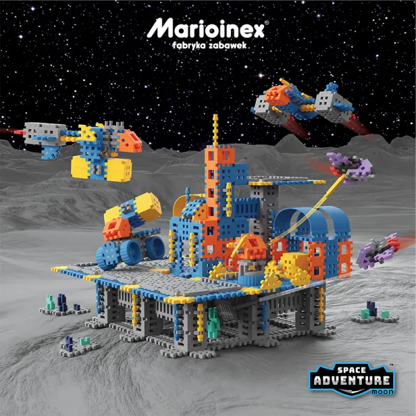 marioinex set waffle kockica baza na mjesecu 618kom. - slika 17