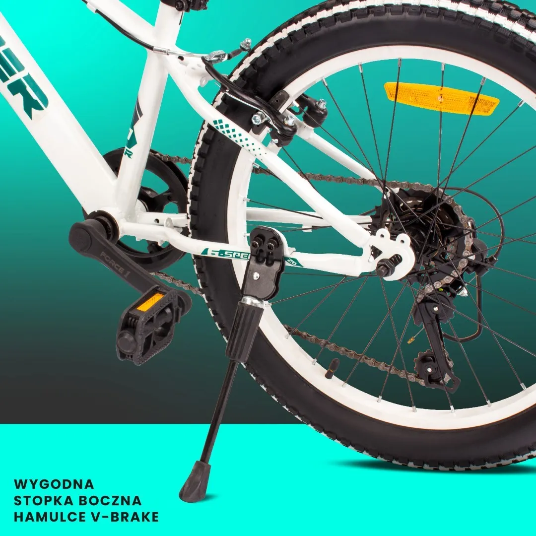 dječji bicikl tiger 20" revoshift shimano 6 brzina bijelo-zeleni - slika 7