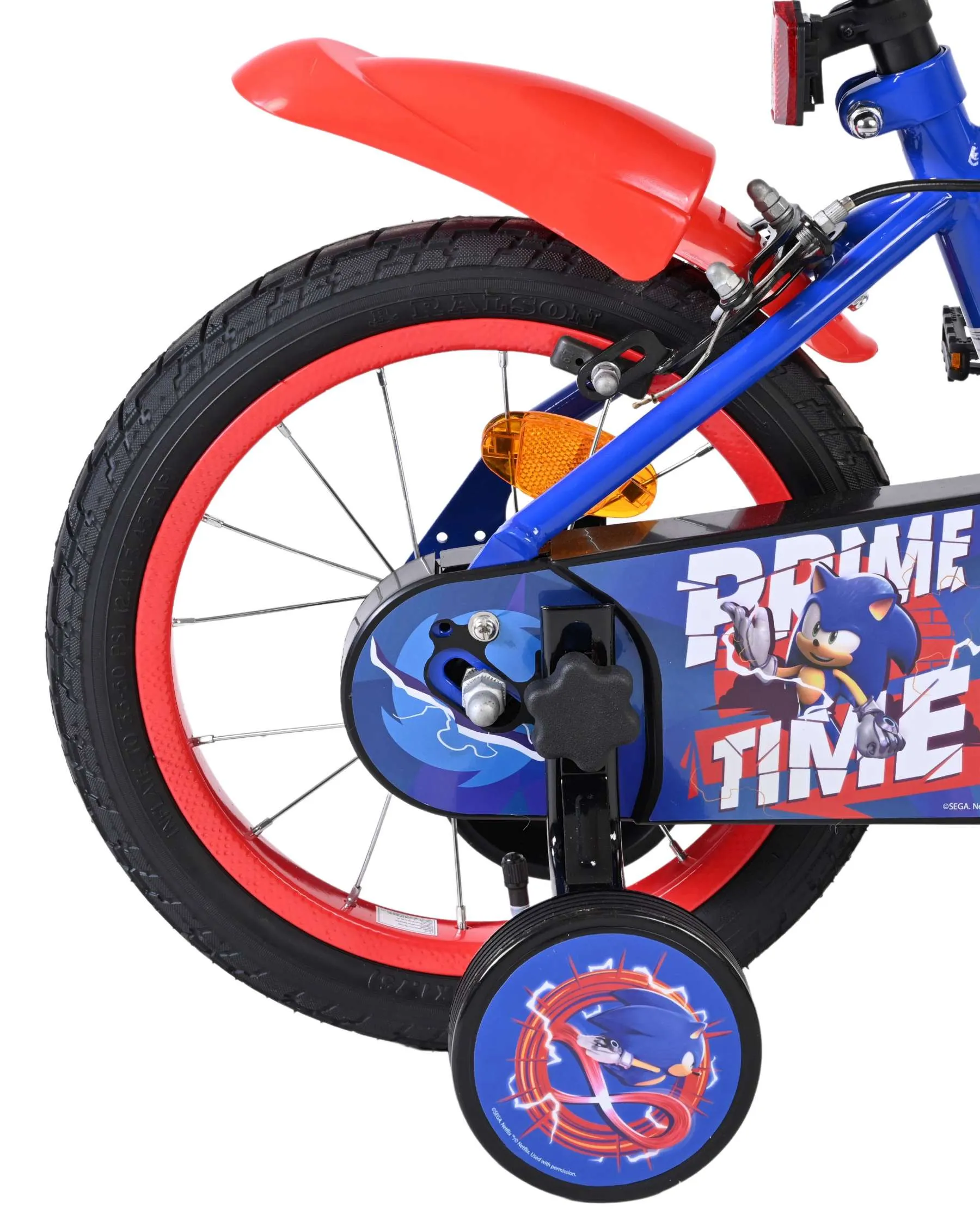volare dječji bicikl sonic prime 14″ plavo-crvene boje, s dvije ručne kočnice - slika 3