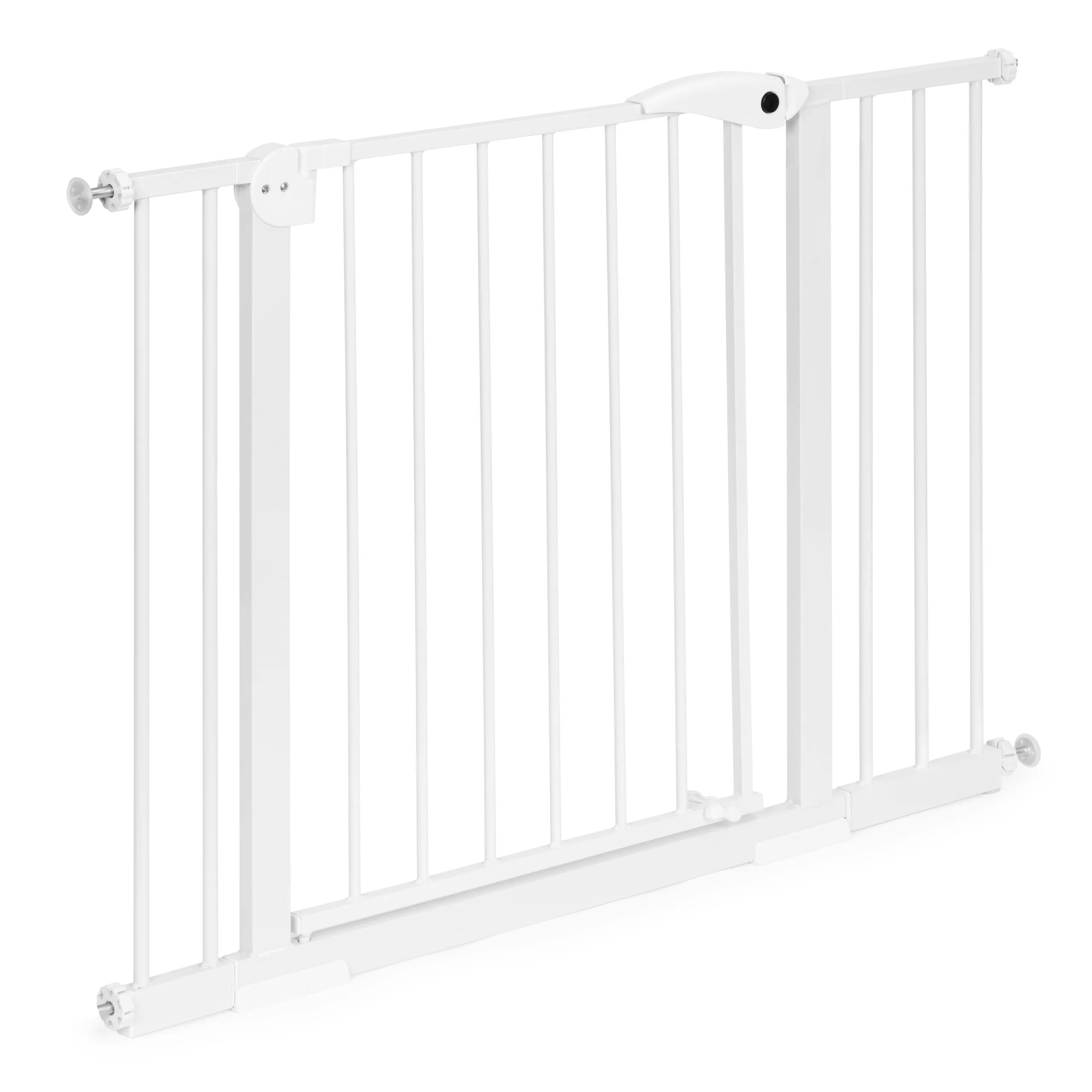 sigurnosna ograda, 74-105 cm, za stepenice i vrata, čelik, dodatni paneli, bijela, ecotoys - slika 5