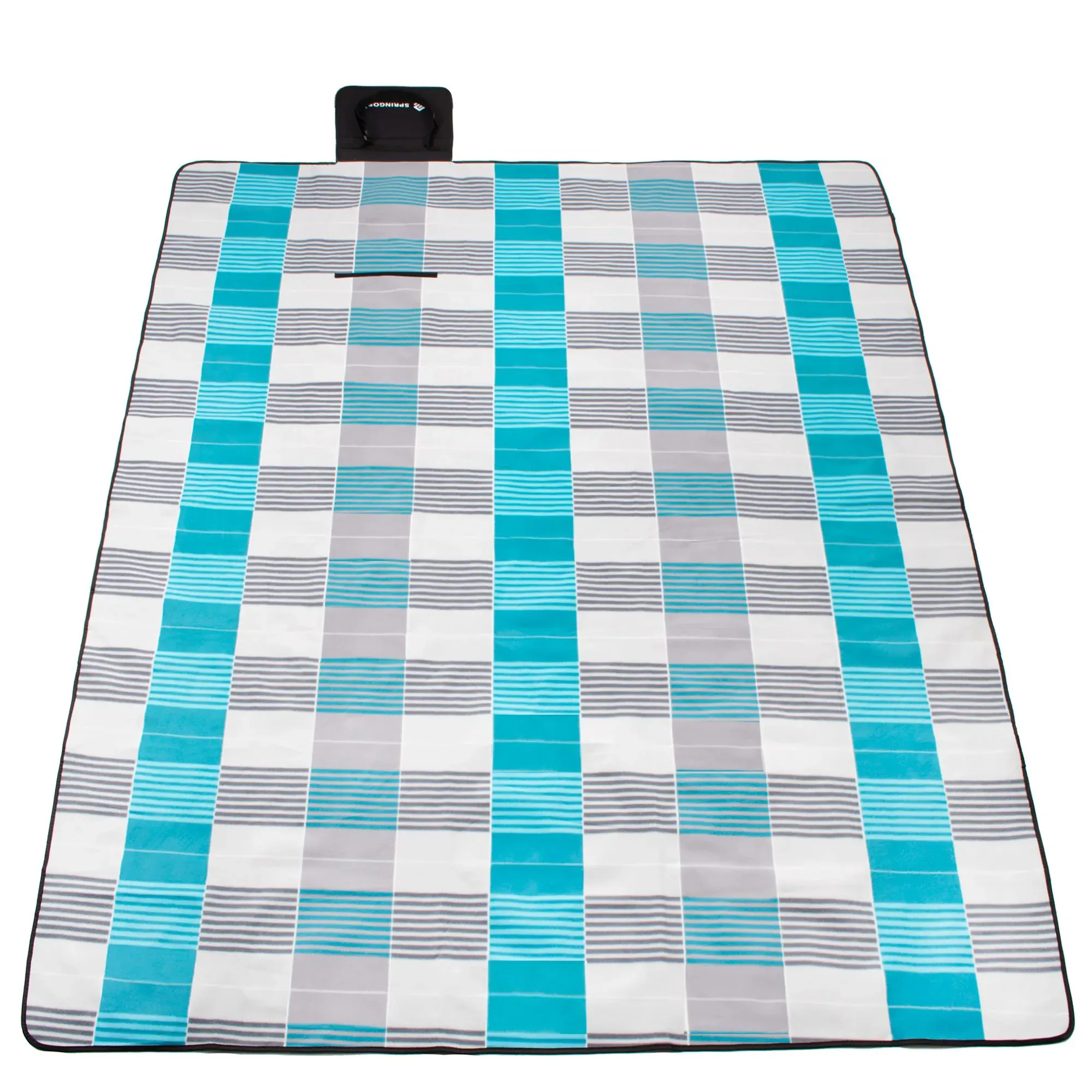 deka za piknik 200 x 240 cm karirano plavo - slika 2