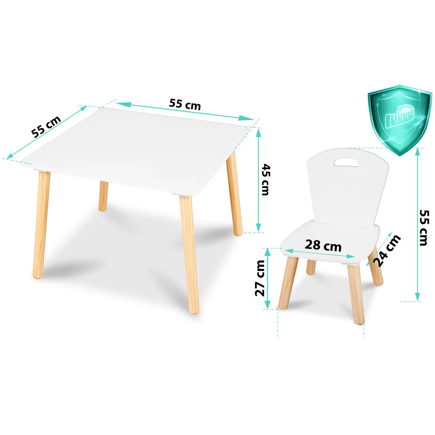 ricokids drveni stol + 2 stolice rc-848 - slika 7