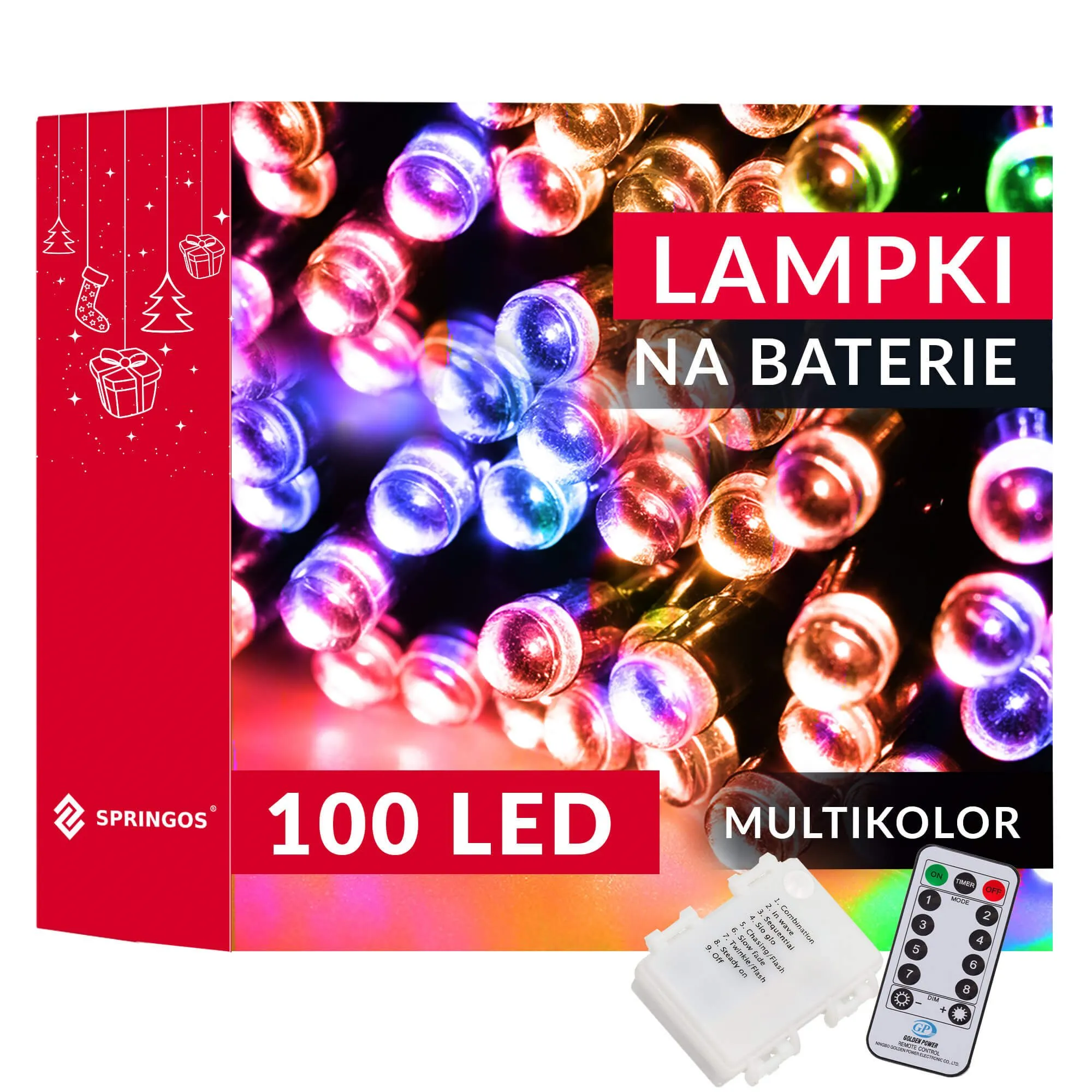 led lampice na baterije – 100 lampica višebojne - slika 6
