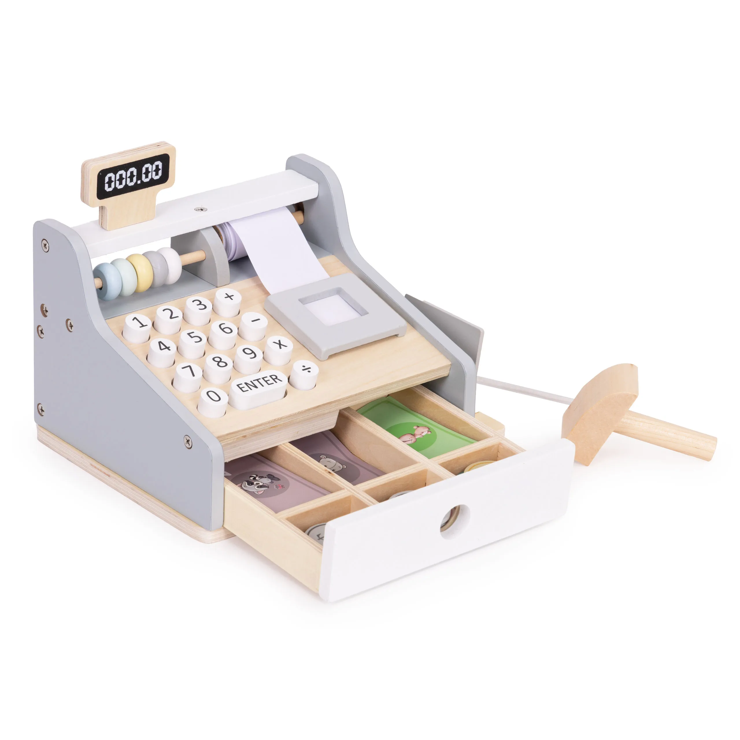 ecotoys drvena dječja blagajna - slika 6