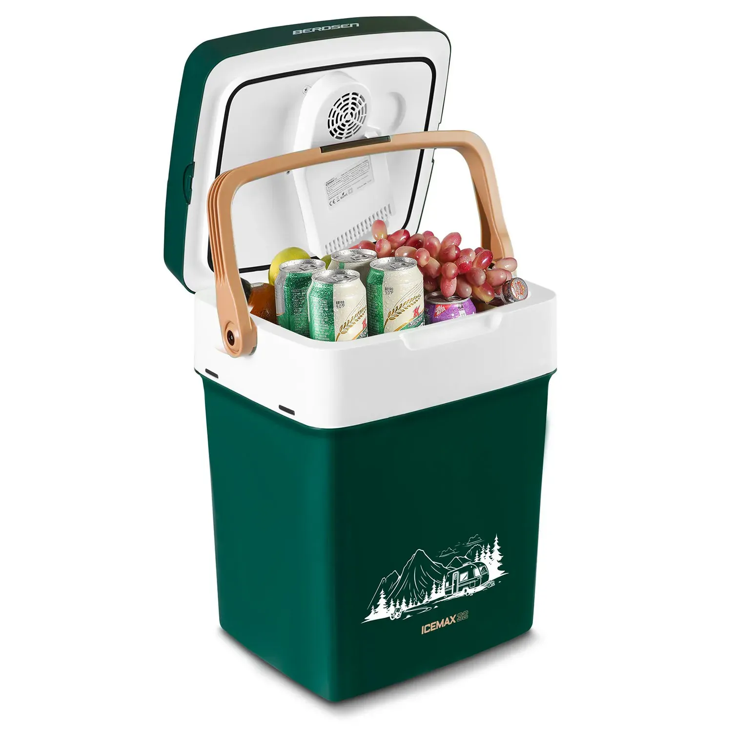 berdsen icemax putni hladnjak 29 litara s eco načinom rada - zeleni - slika 5