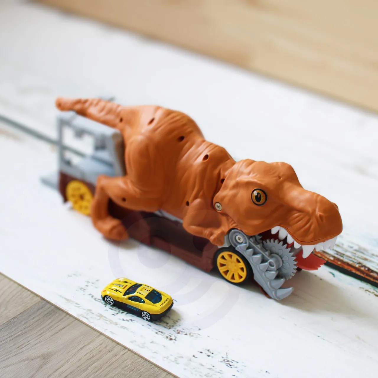 woopie kamion za izbacivanje automobila - dinosaur - slika 3