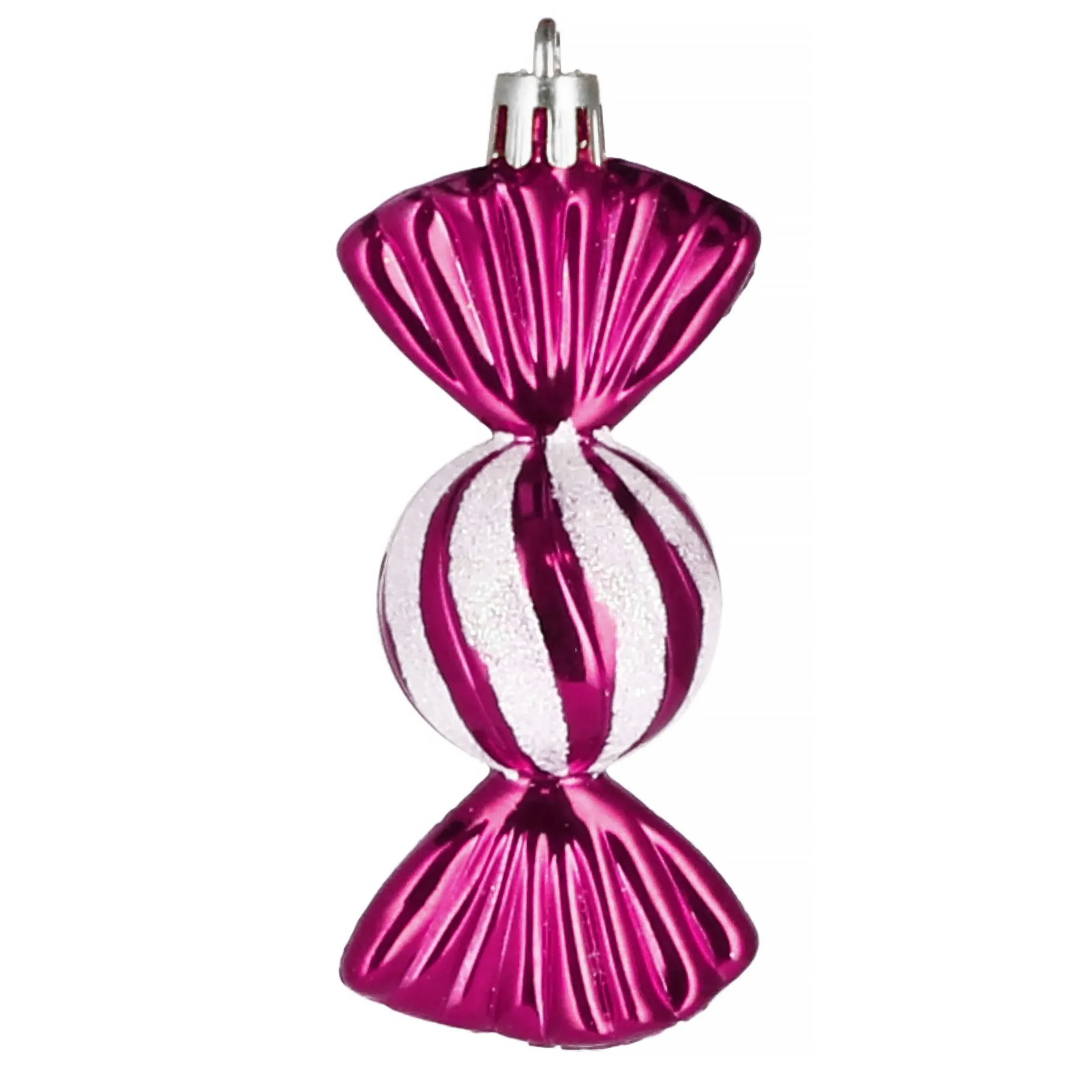 božićne kuglice 6 cm – set od 5 komada, bomboni - slika 6