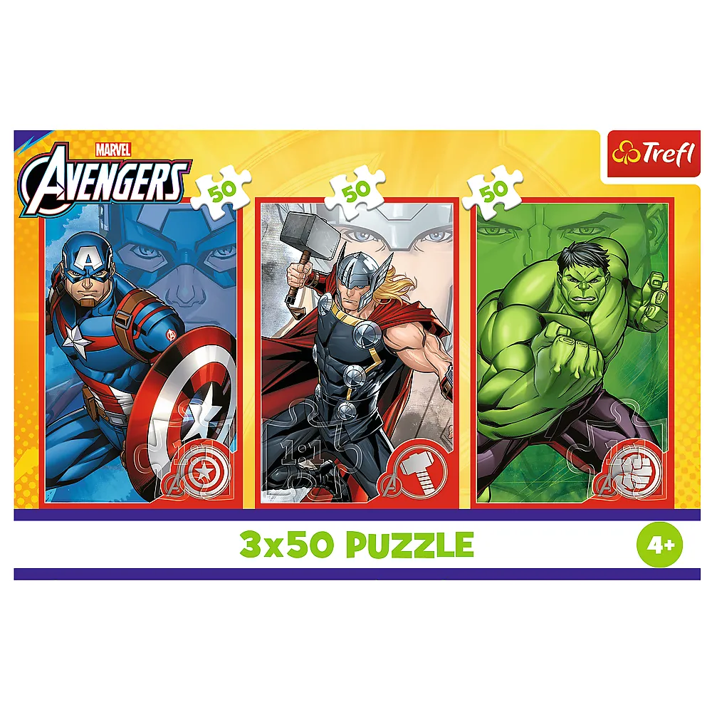 puzzle - 3x50 - vaš heroj / disney marvel osvetnici trefl 34891 - slika 5