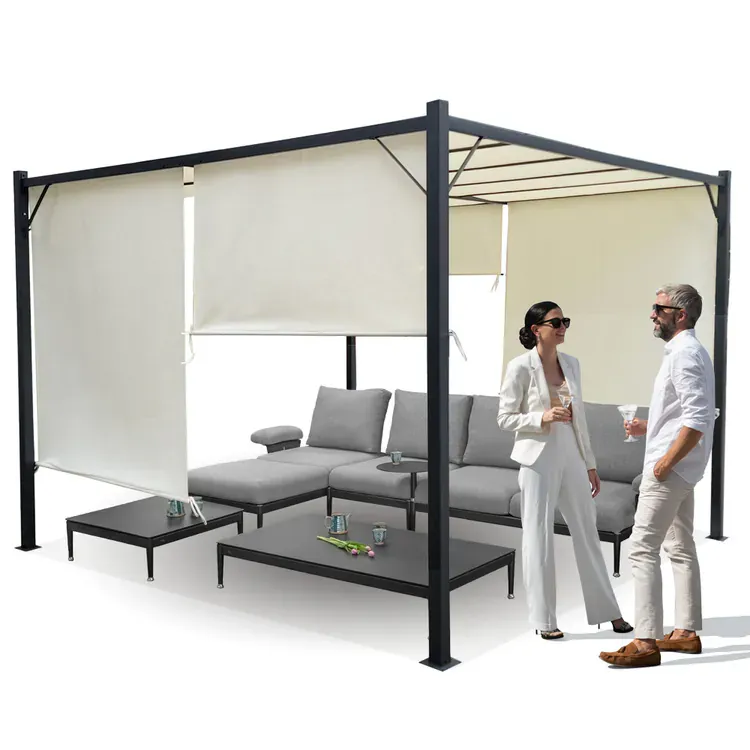 vrtna pergola para sole 3x3x2m vodootporna krovna konstrukcija - slika 2