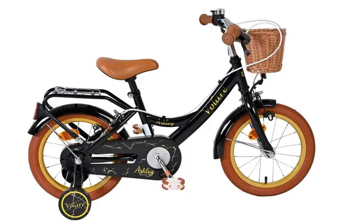 volare dječji bicikl ashley 14″ crne boje, s dvije ručne kočnice - slika 2