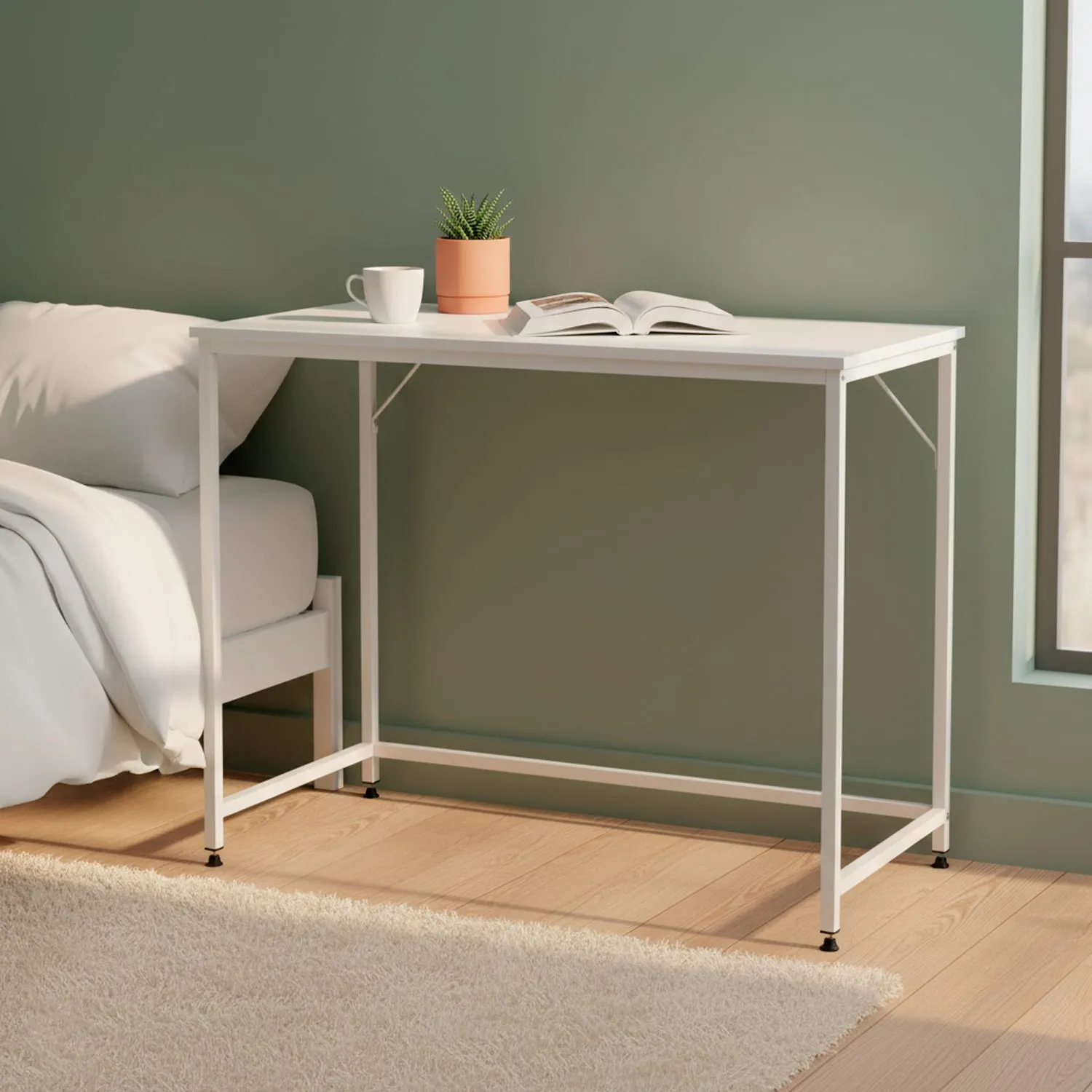 radni stol 100 x 50 x 76 cm bijeli - slika 11