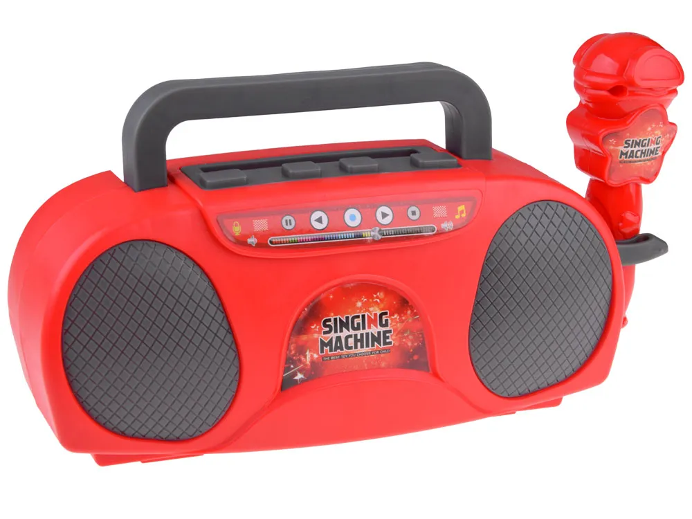 bežični radio s mikrofonom mp3 crveni - slika 3