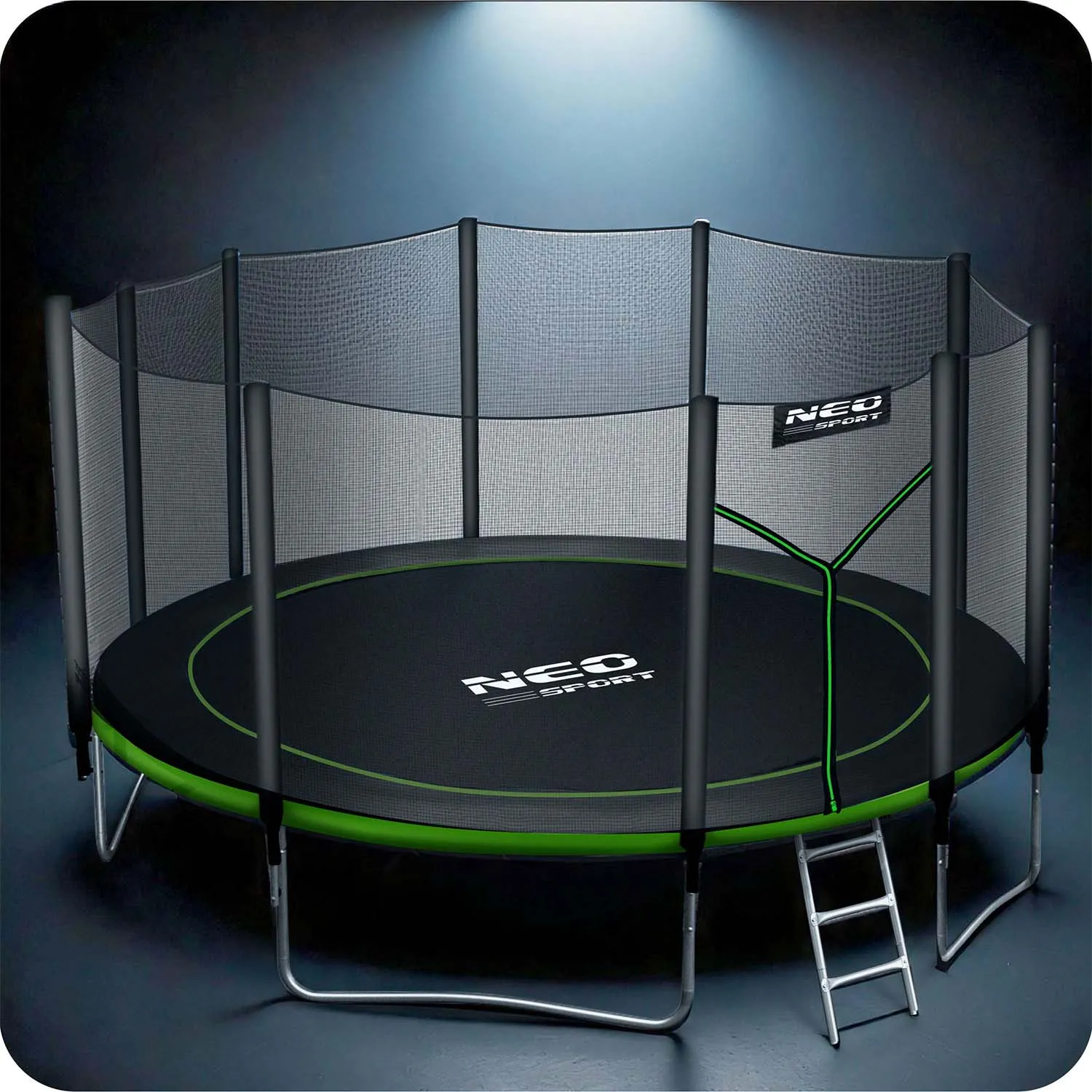 neo-sport vrtni trampolin 465 cm (15 ft) s vanjskom mrežom i ljestvama - slika 6