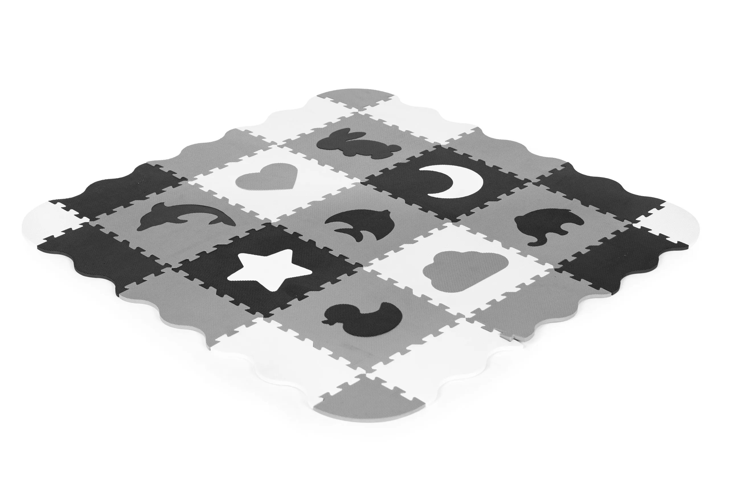 ecotoys edukativna puzzle podloga za igru crno-bijela 25kom. - slika 3