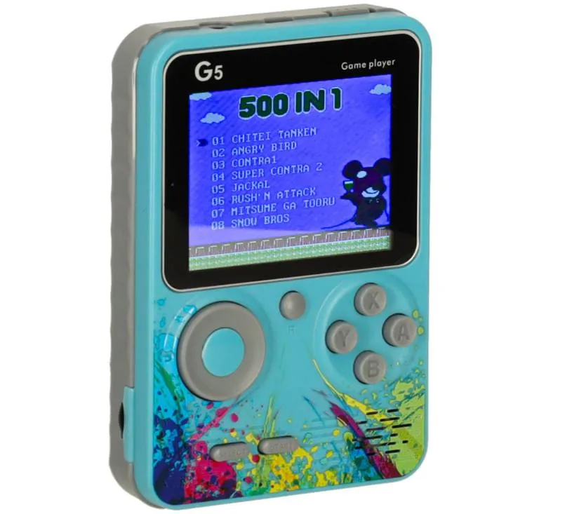 retro mini prijenosna igraća konzola, plava - slika 3