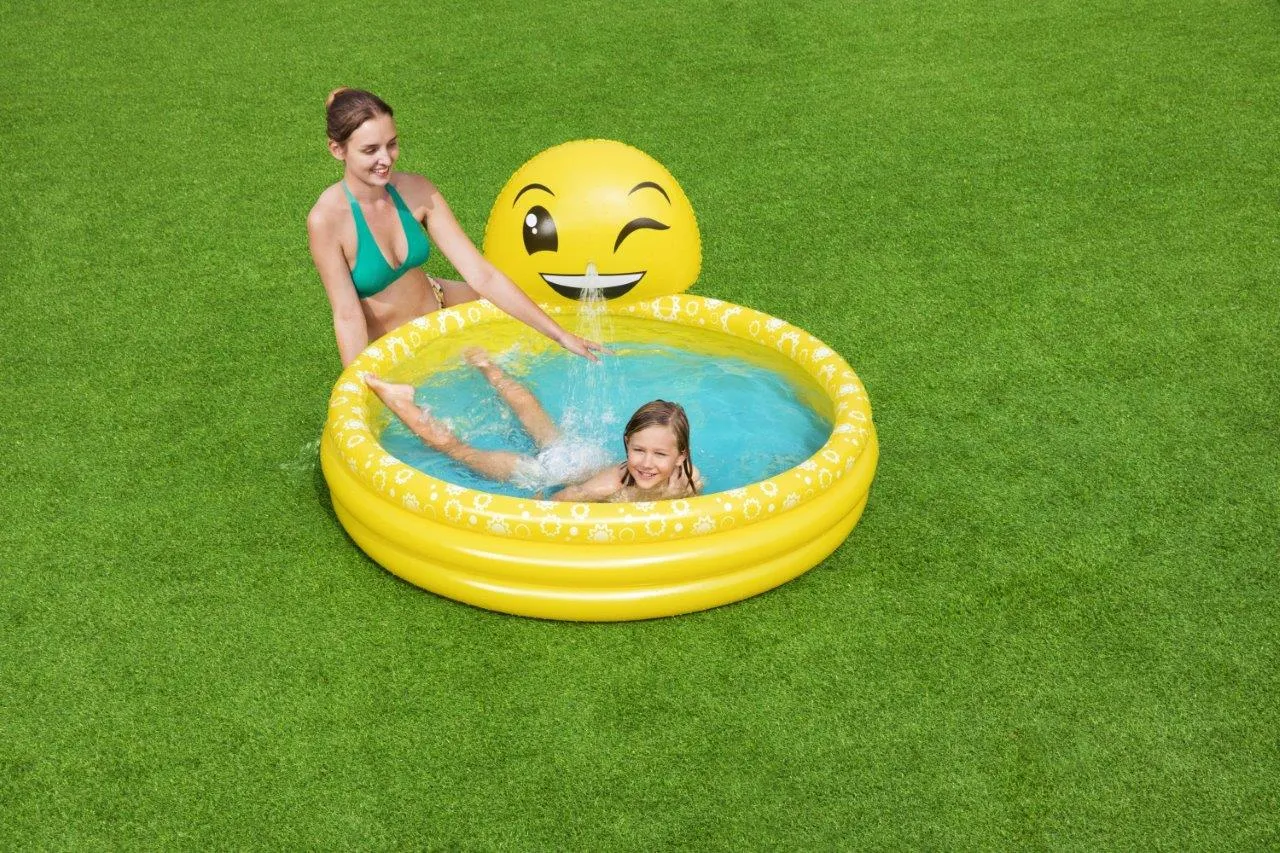 bestway 53081 dječji bazen na napuhavanje žuti smajlić - slika 5