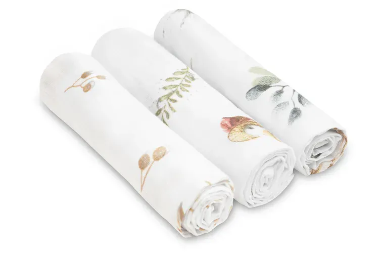 muslin pelene 3 kom – bijela - slika 1