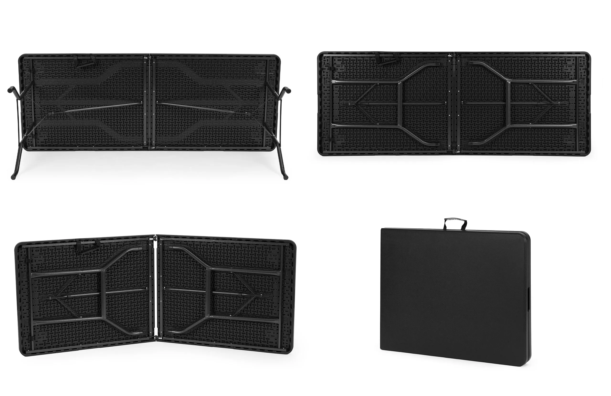 ugostiteljski stol 180 cm, sklopiv u kofer, crni, modernhome - slika 5