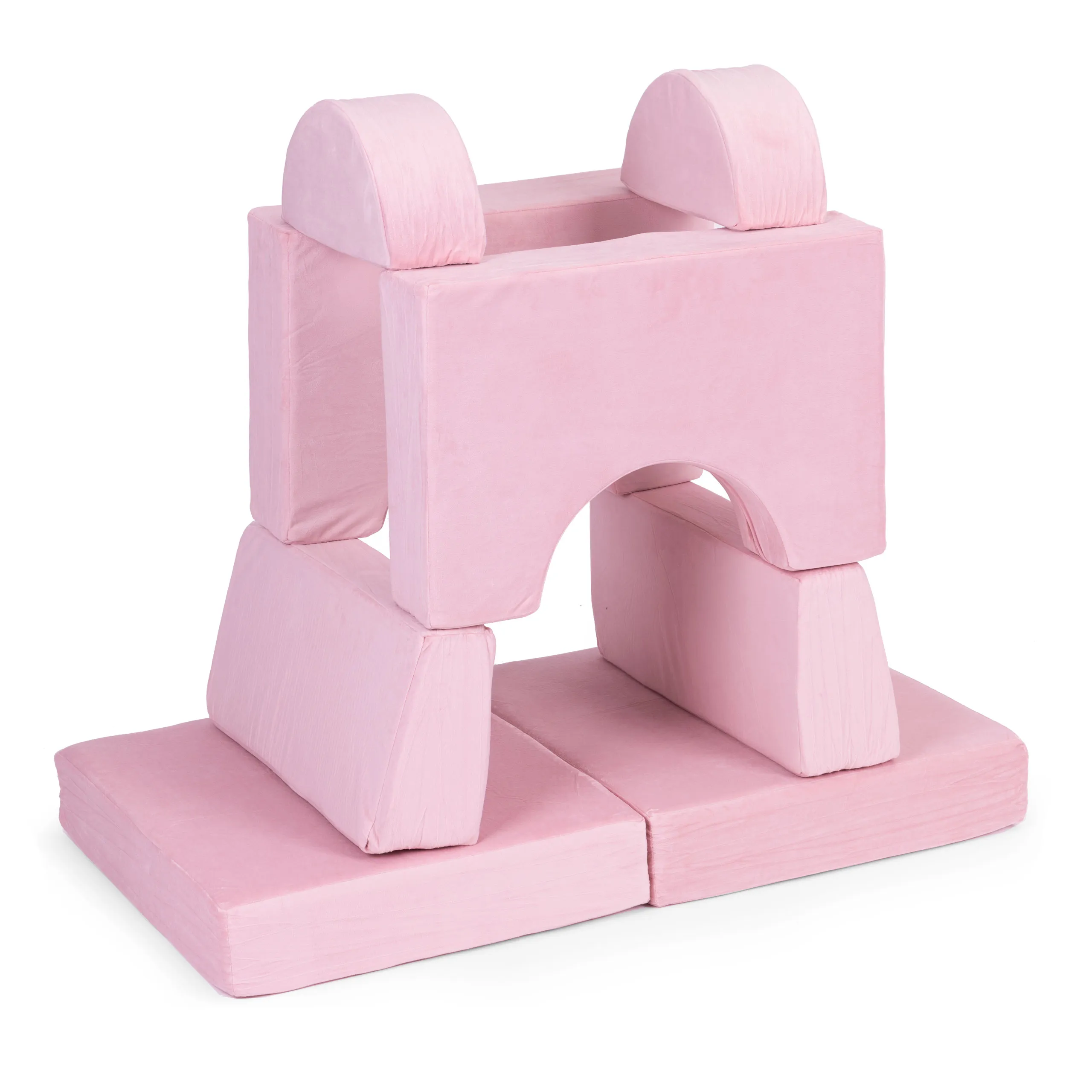 ecotoys diy modularna sofa sa 8 jastuka - pink - slika 6