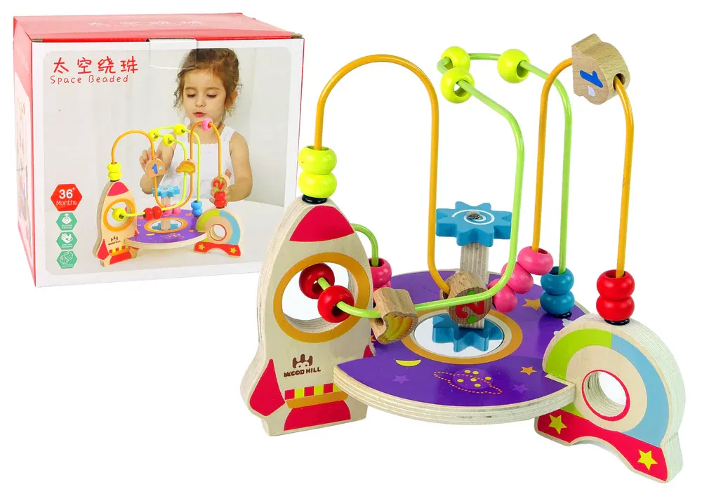montessori svemirski labirint s perlama - slika 2