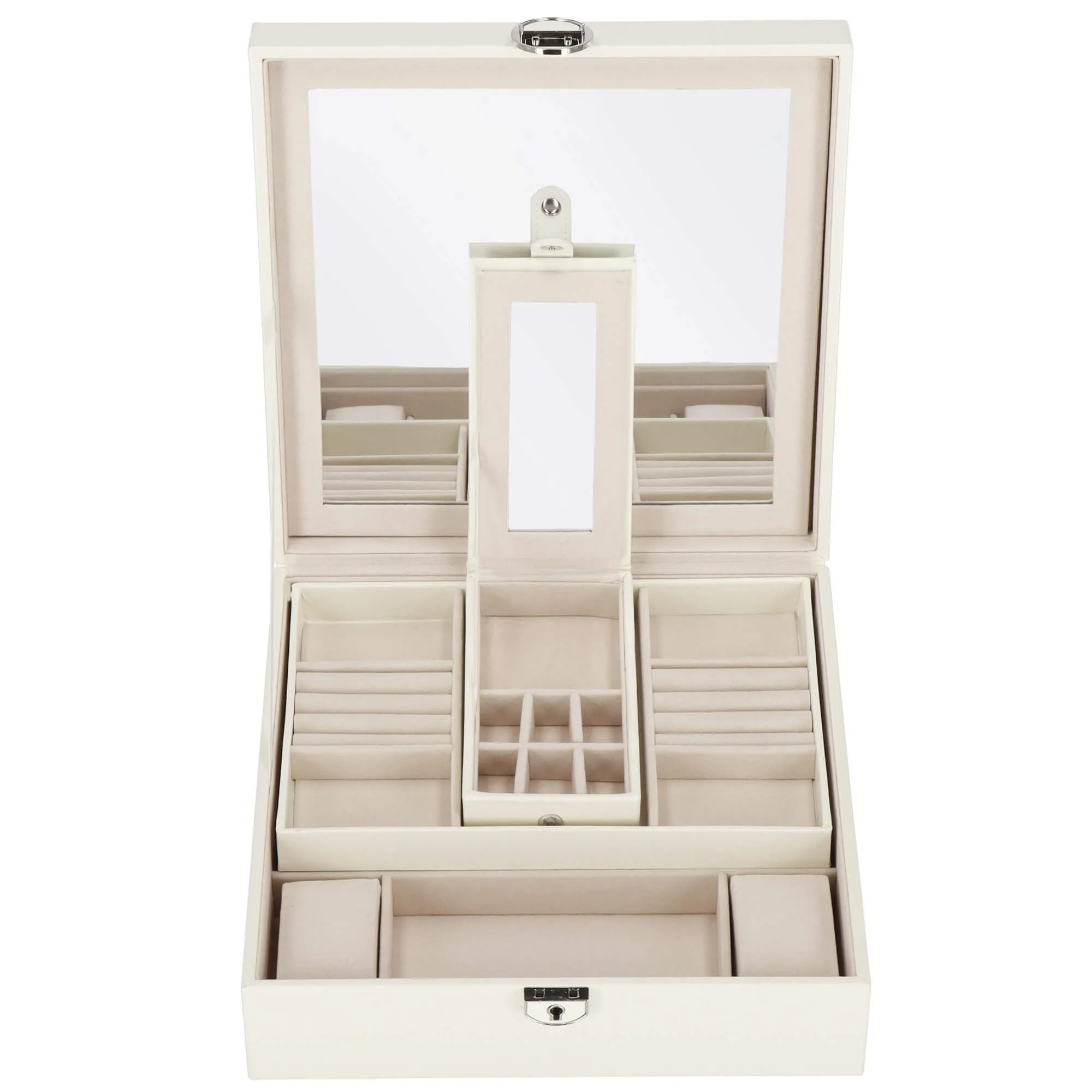 kutija za nakit svijetlo krem 25,3x25,3x8,5 cm - slika 12