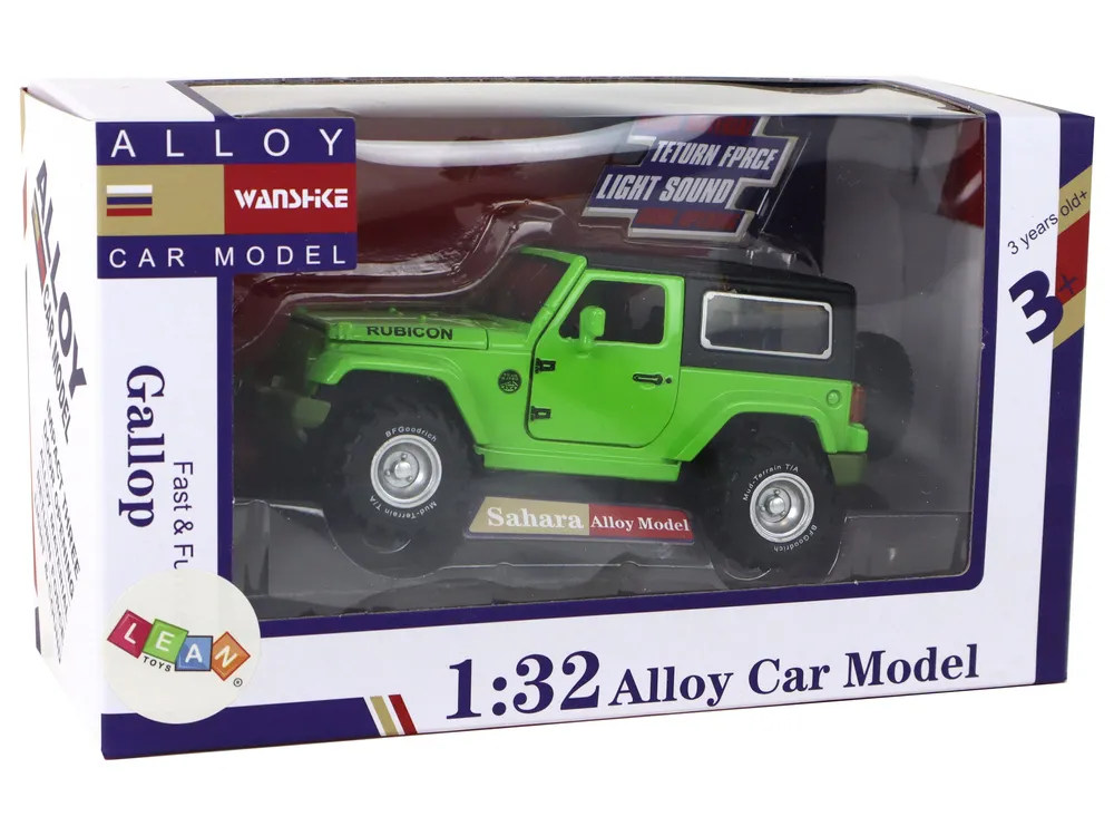 rubicon off-road metalni auto 1:32 zeleni - slika 6