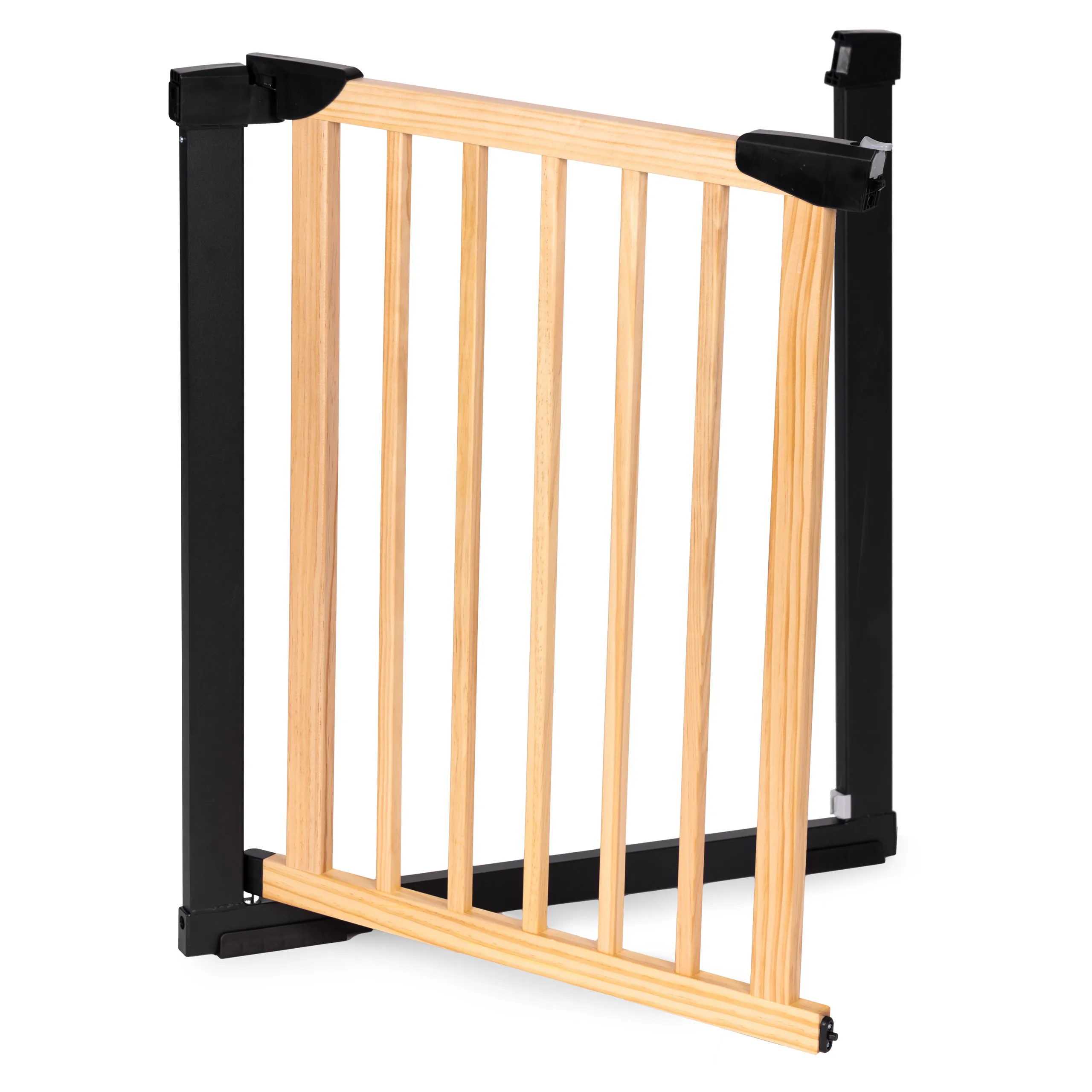 sigurnosna ograda, 74-80 cm, za stepenice i vrata, metal i drvo, ecotoys - slika 8