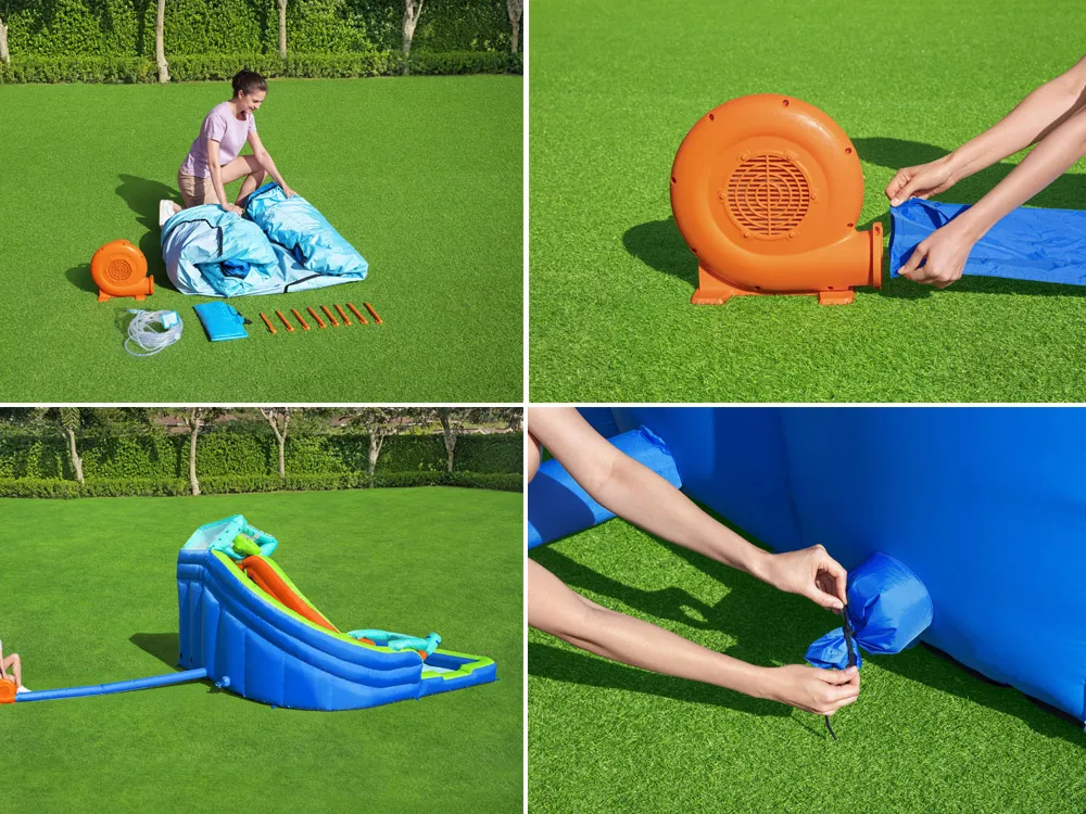 bestway vodeno igralište h2o go 365x320x270cm tobogan i bacač 53408 - slika 7