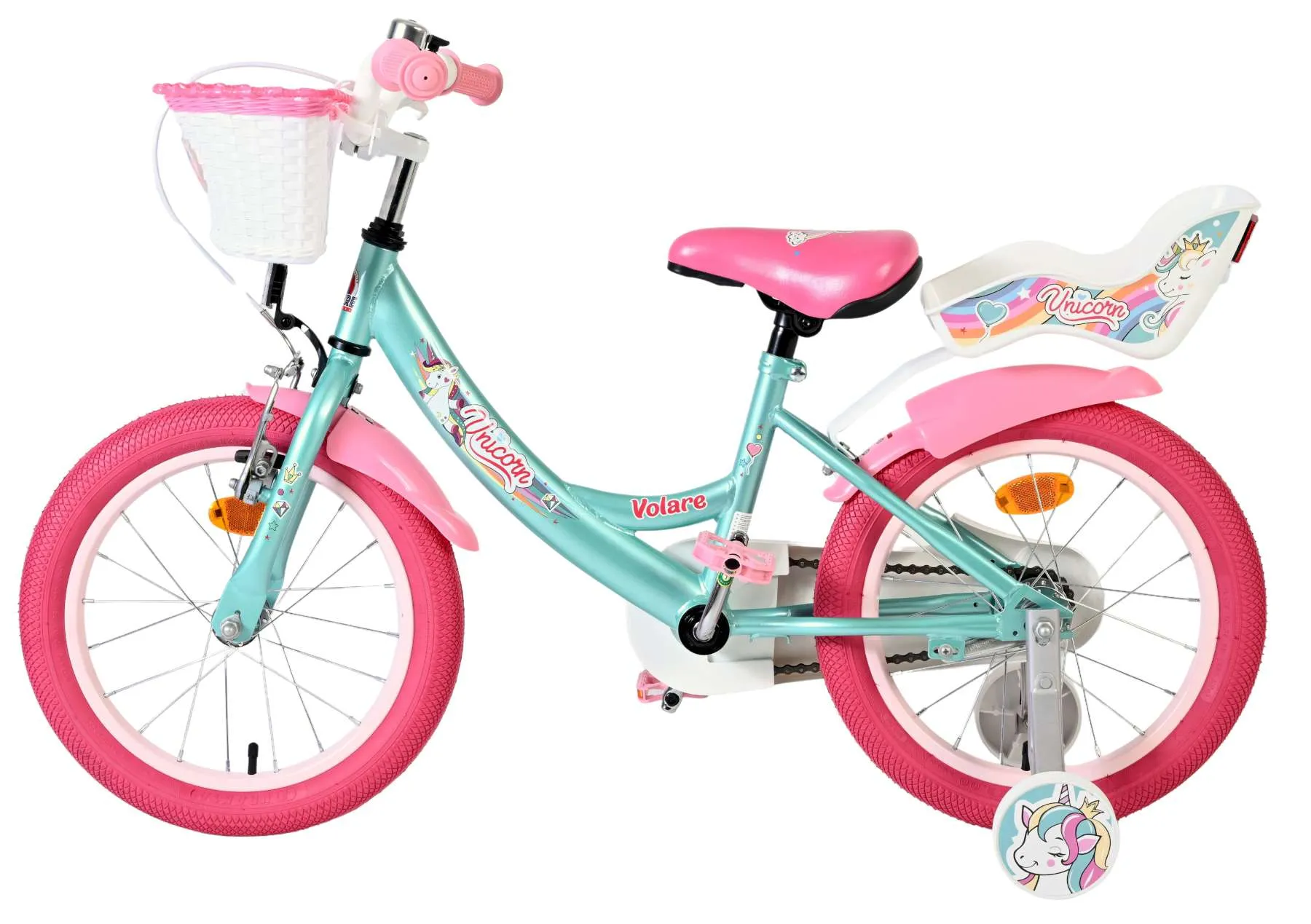 volare dječji bicikl unicorn 16″ zelene boje - slika 8