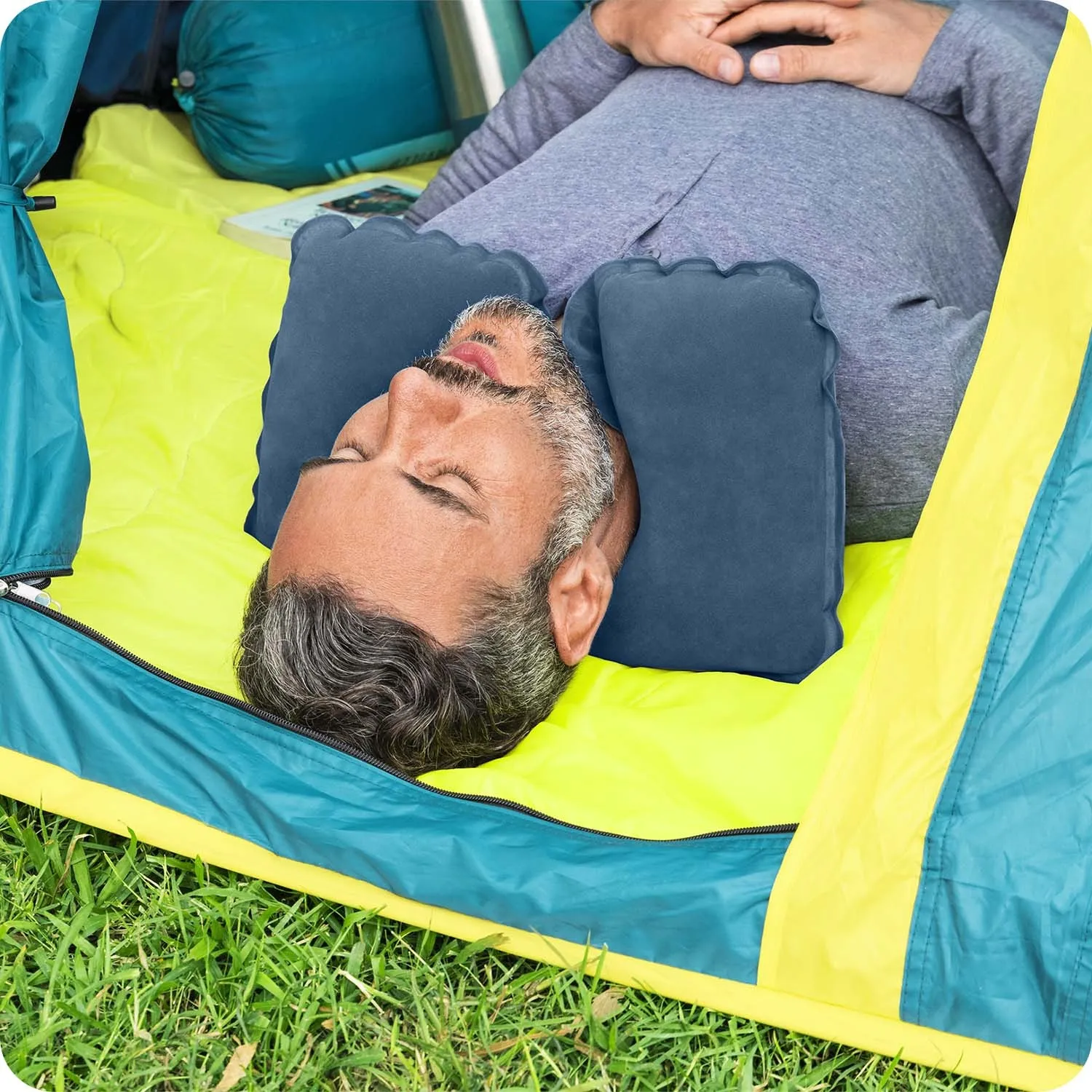 putni jastuk kroasan 37 x 24 x 10 cm bestway 67006 sivi - slika 8