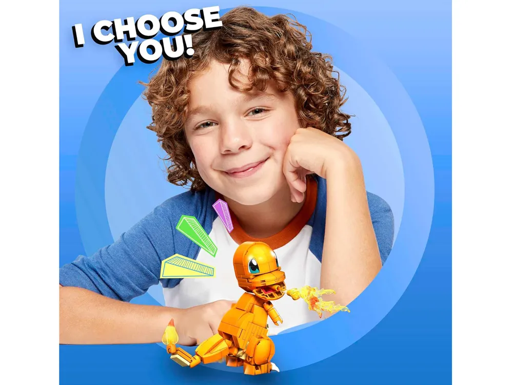 mattel mega pokémon charmander građevinske kocke 10 cm 180 komada za6186 - slika 5