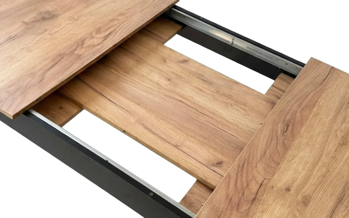 pravokutni rastezljivi stol 120–160 × 80 cm za kuhinju i blagovaonicu, za 4–6 osoba, craft hrast - slika 5