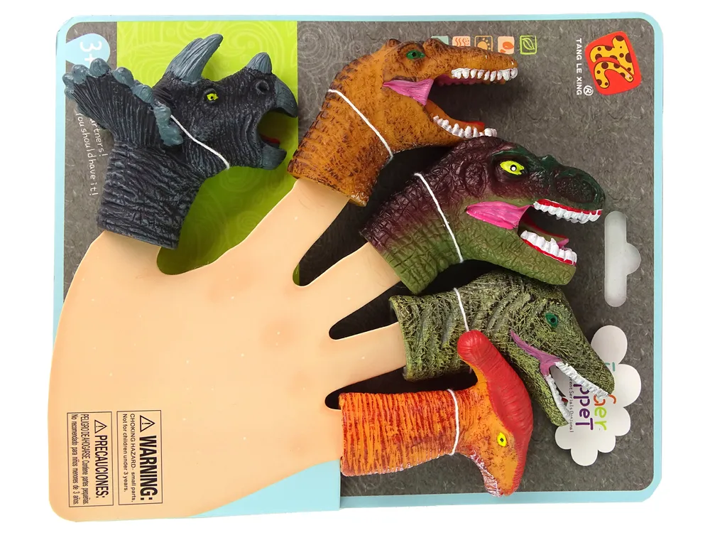 lutke za prste, šareni dinosauri, 5 komada - slika 5