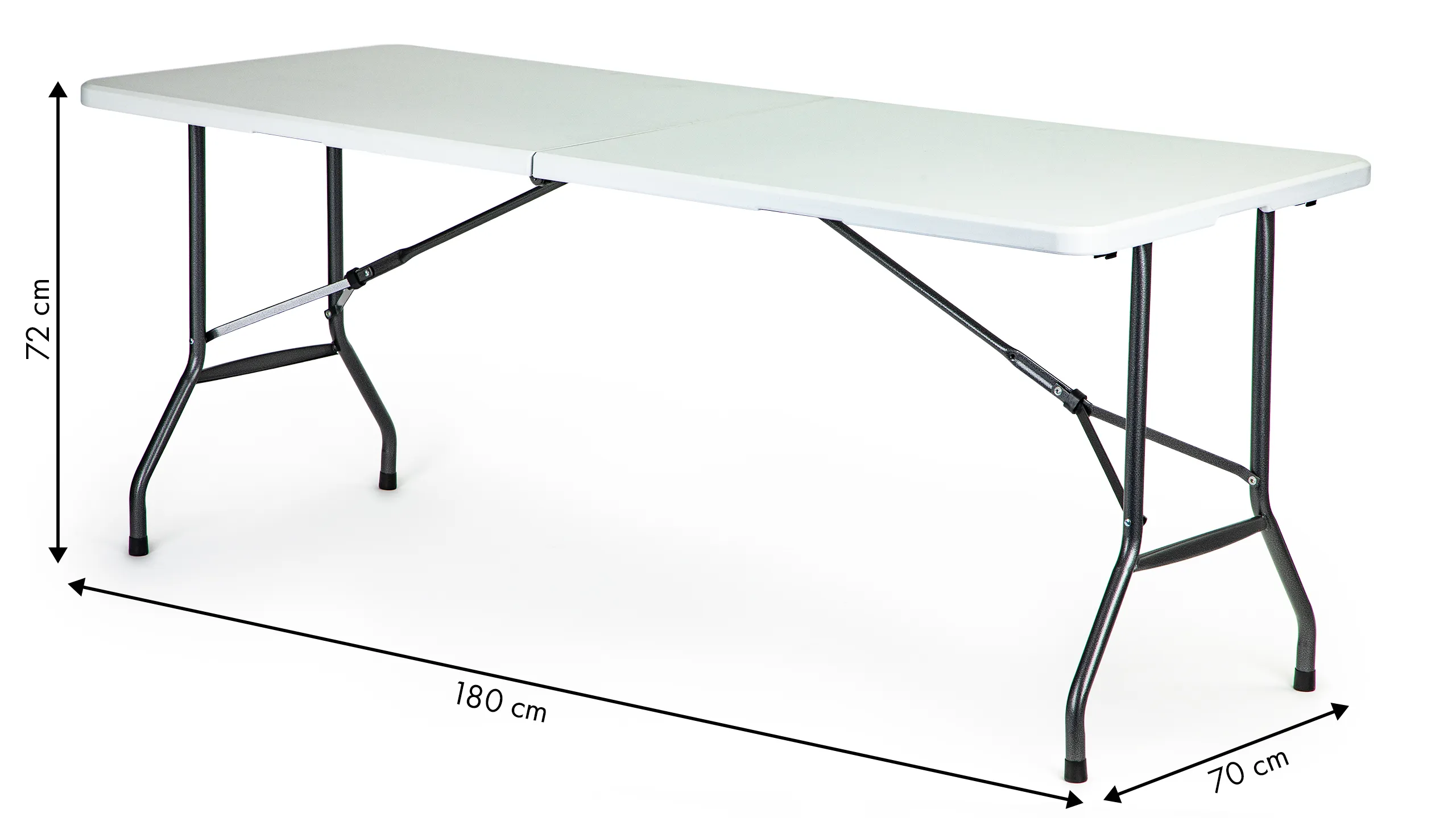 modernhome nzk-180s sklopivi stol bijeli 180x70cm - slika 4