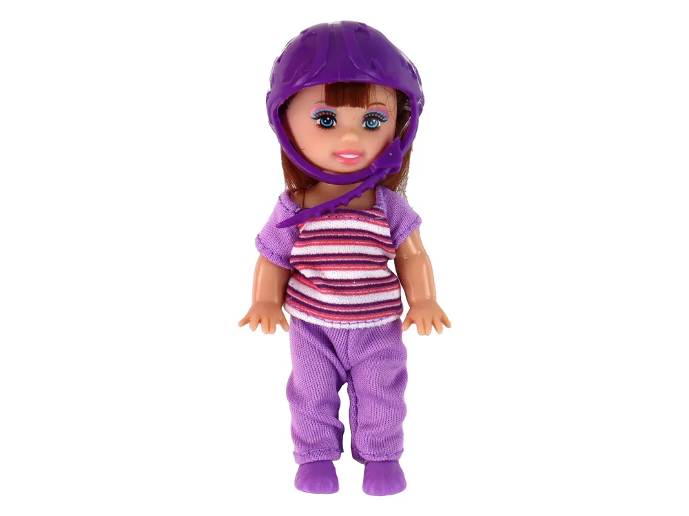 set lutaka lucy s romobilom, skateboardom i kacigama roza - slika 8
