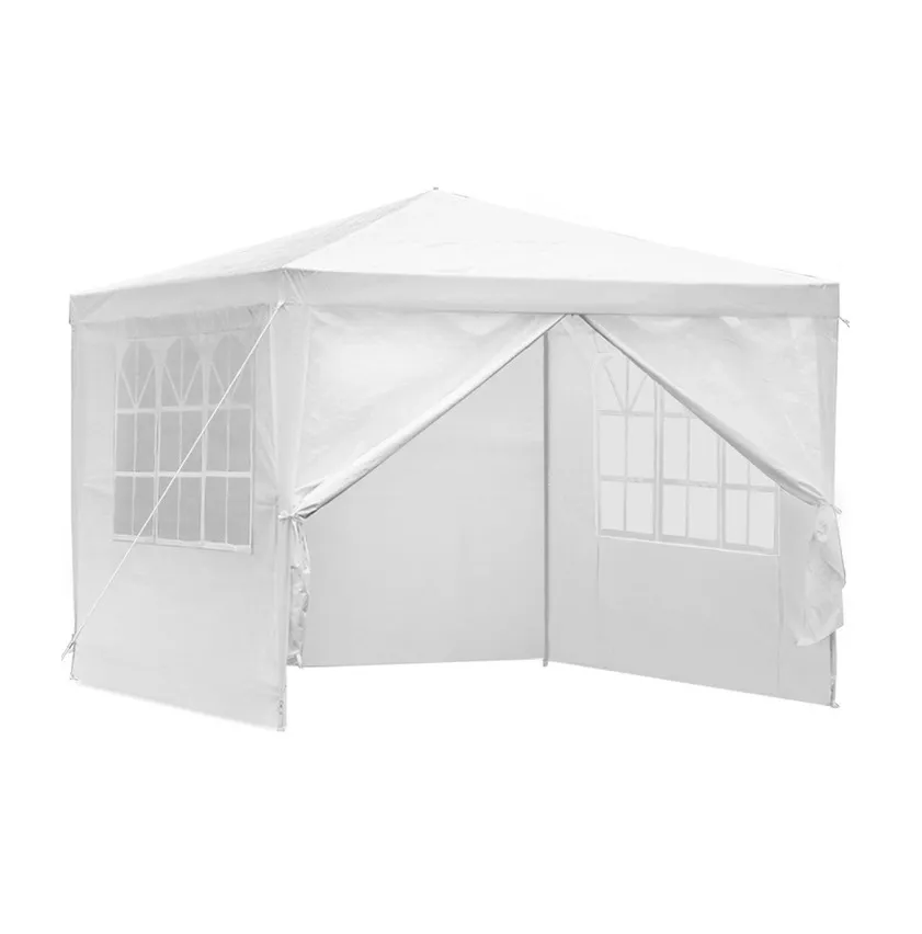 multigarden komercijalni vrtni paviljon šator – 3 × 3 m, 4 zida, bijeli - slika 6