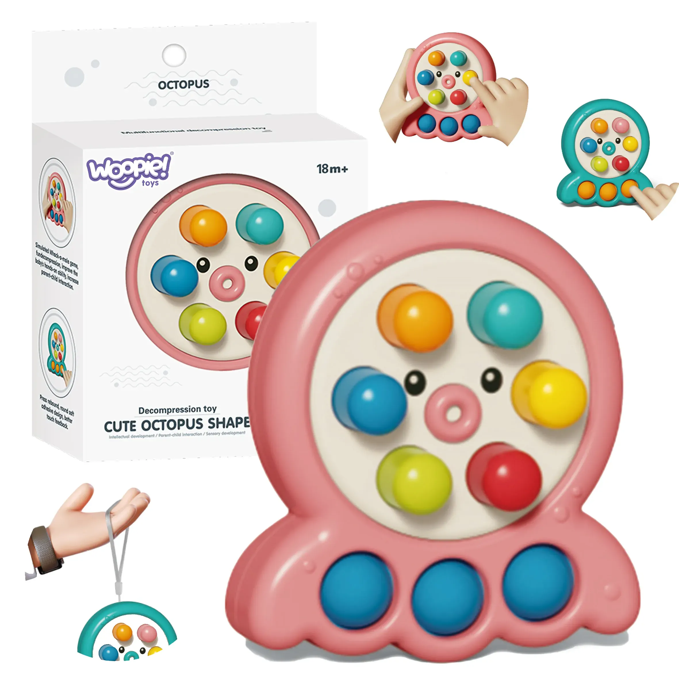 woopie igra spretnosti udaranja 2 u 1 , roza - slika 2