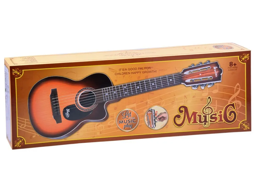 dječja gitara s 6 žica - smeđa - slika 7