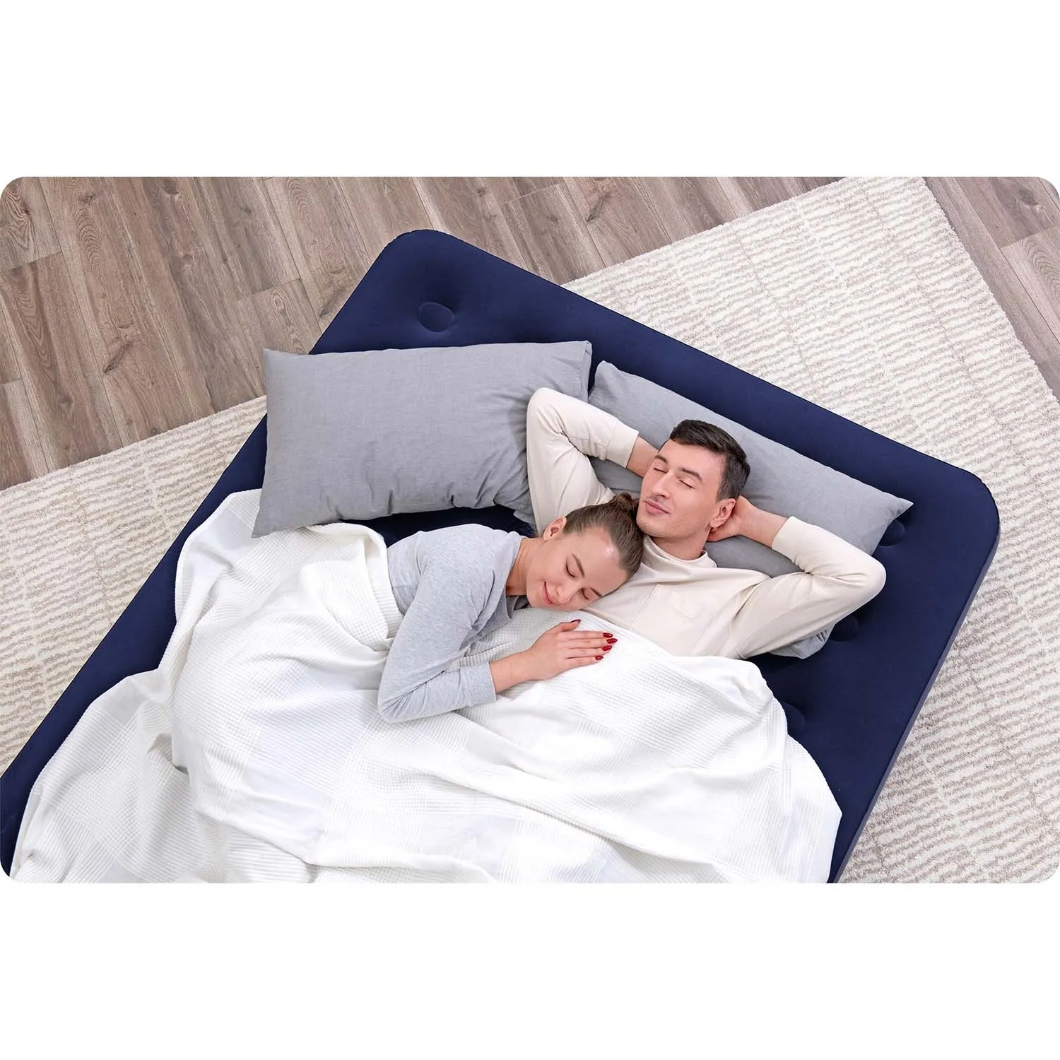 madrac na napuhavanje 203x152x22 cm s klipnom pumpom bestway - slika 5